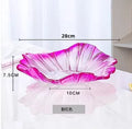 Axyaa Melon Seed & Fruit Plate Set on Crystal Glass Coffee Table
