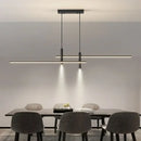 Axyaa 2025 Black Gold LED Dining Chandelier for Kitchen Minimalist Home Decor Lighting