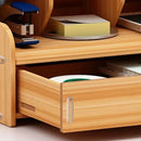 Axyaa Wooden Desk Organizer: Large Capacity Pen Holder for School, Office & Home