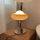 Axyaa Metal Base Tart Lamp Shade for Bedroom, Bedside, Study - Small Table Lamp