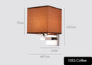 Axyaa Fabric Shade LED Wall Lamp Modern Reading Light for Bedroom Living Room