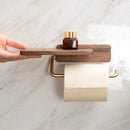 Axya Wall-mounted Brass Toilet Paper Towel Holder Rack