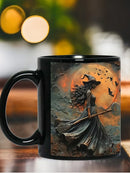 Axyaa Witch Ceramic Coffee Cup Halloween Gift for Witch Fans