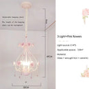 Axyaa Pink Rose Bouquet Chandelier for Girls Bedroom