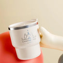 Axyaa 304 Stainless Steel Coffee Cup with Lid, Double-Layer Anti-Scalding Travel Mug