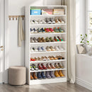 Axyaa 9-Tier Wood Shoe Storage Cabinet for 40-45 Pairs, 70.8'' Tall with Open Shelves