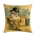Axyaa Halloween Skull Linen Pillowcase 45*45cm