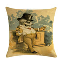 Axyaa Halloween Skull Linen Pillowcase 45*45cm