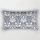 Axyaa Geometric Grey White Square Pillowcase for Home Decor and Living Room