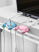 Axyaa Crab Cable Organizer Clip: Self-Adhesive, Cute, Random Color, 4PCS