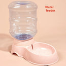 Axyaa Pet Feeder Waterer Combo Large Capacity Dispenser Dog Cat Plastic Bowl