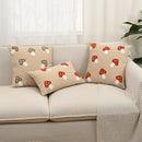 Axyaa Mushroom Pillow Covers in Beige Canvas for Home Decoration in Various Sizes