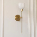 Axyaa Floral Glass Wall Sconce: LED Bedroom/Living Room Lamp