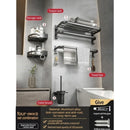 Axyaa Black Aluminum Towel Rack Holder 40-60CM Folding with Hook