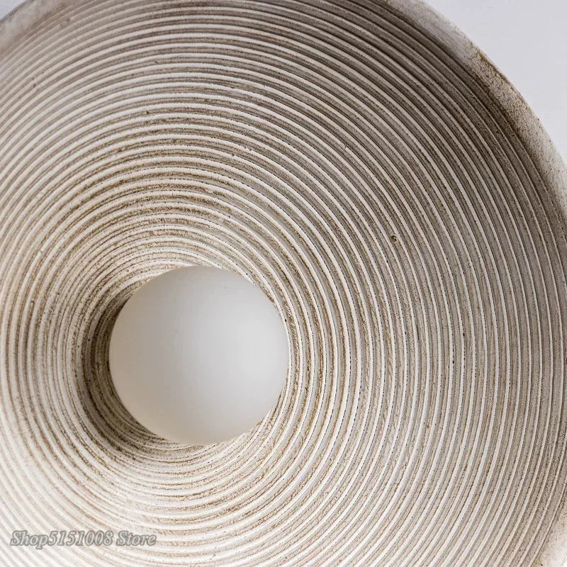 Axyaa Circle Wall Lamp: Retro Japanese Style Bedroom Sconces for Indoor Lighting