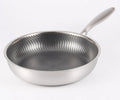 Axyaa 316 Stainless Steel Wok Pan for Induction Gas Stove Cooking