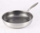 Axyaa 316 Stainless Steel Wok Pan for Induction Gas Stove Cooking