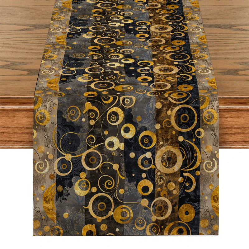 Abstract Klimt Table Runner by Axyaa - Dining & Party Decoration