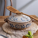 Axya Hand-Painted Japanese Ceramic Soup Pot, Small Stew Cookware