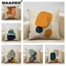 Axyaa Geometric Lines Pattern Art Decoration Cushion Cover 45x45cm Linen