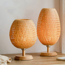 Axyaa Natural Rattan Drum Pendant Table Floor Lamp Home Decor Handicrafts