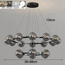 Axyaa Glass Chandeliers: Luxury LED Pendant Lights for Home Decor