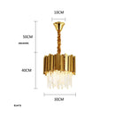 Axyaa Art Deco Crystal Tier Chandelier for Dinning Room