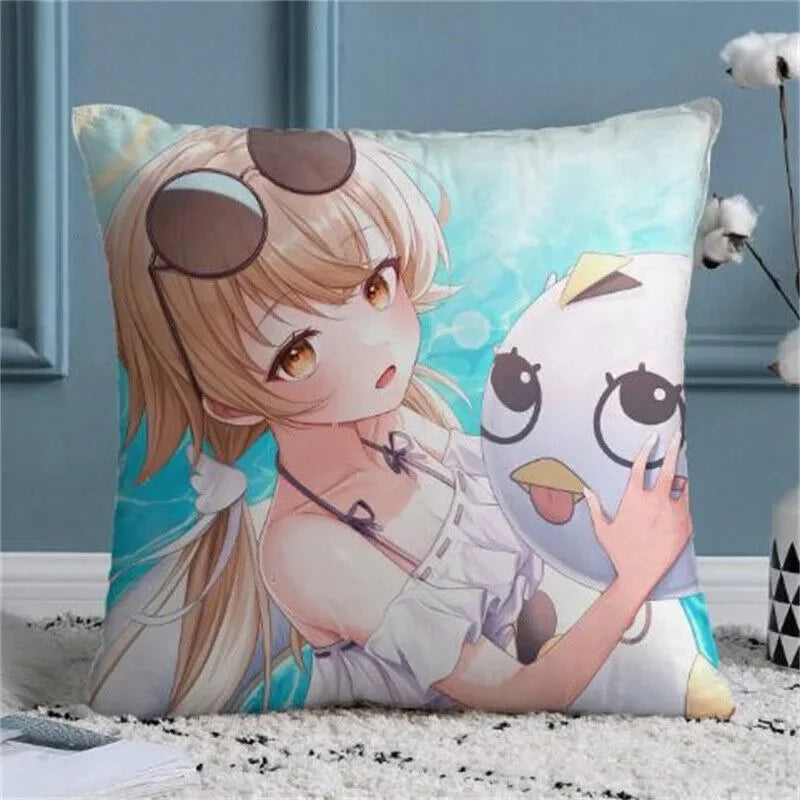 Axyaa Anime Blue Archive Throw Pillow Case - Home Decor Sofa Cushion Cover