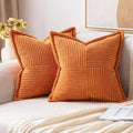 Luxury Cream White Corduroy Cushion Cover 45x45 - Axyaa Signature Collection