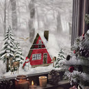 Stained Static Film Xmas Decor Window Sticker, Double-Sided View, Durable Decals for Home