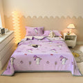 Axyaa Cartoon Panda Flannel Blanket Set with Pillowcases for Sofa Bed Bedspread