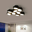 Axyaa Geometric Honeycomb LED Ceiling Light - Modern Nordic Design for Home Decoration