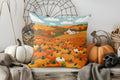 Axyaa Halloween Pumpkins & Candies Pattern Pillow Cover for Sofa, Bedroom, Car