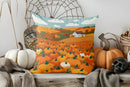 Axyaa Halloween Pumpkins & Candies Pattern Pillow Cover for Sofa, Bedroom, Car