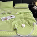 Axyaa Cooling Comforter Set with Latex Bed Mat - Lightweight & Breathable Quilt