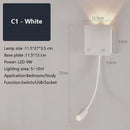 Axyaa LED Wall Sconce Lamp with USB Port & Socket for Bedrooms, Restaurants.