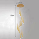 Axyaa Modern Ring Stairs Pendant Light Chandeliers for Living Room and Dining Room