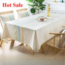 Axyaa Nordic Linen Tablecloth: Small Fresh, Simple, Rectangular Dining Table Cover