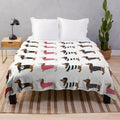 Axyaa Dachshund Dog Fleece Blanket - Lightweight Wiener Dog Throw Blanket