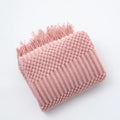 Axyaa Cream White Knitted Tassel Blanket - Nordic Gift for Home and Office