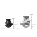 Axyaa Geometric Monochrome Vase Set for Stylish Home Decor