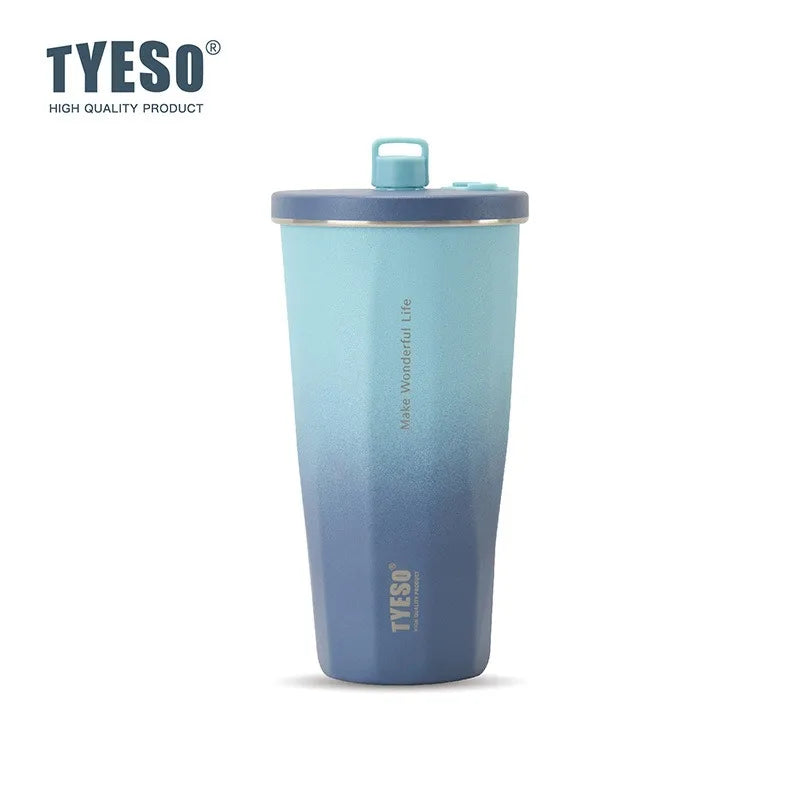 Axyaa 600ml Stainless Steel Thermos Water Bottle Coffee Cup Gradient Insulated Mug