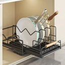 Axyaa Pot Storage Rack | Pull Out Pots Organizer | Adjustadable Cookware Shelf