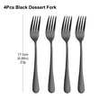 Axyaa Gold Dessert Fork Set Stainless Steel Coffee Ice Cream Cake Forks Black Cutlery