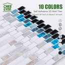 Axyaa 3D Self-Adhesive Wall Tiles, 10pcs, 11.81X11.81In, Splashback Stickers for Home and Indoor Spaces