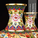 Axyaa Cloisonné Vases: Handmade Enamel Floral Decor Antique Chinese Porcelain Collectibles