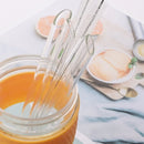 Axyaa Glass Straws: Reusable, Translucent, Heat-Resistant Drinking Straws with Cleaning Brush