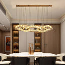Axyaa Crystal Chandeliers: Modern LED Ceiling Hanging Lights for Living Room