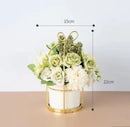 Ceramic Vase for Home Decor - Axyaa Desktop Ornament & Flower Pot