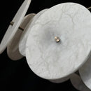 Axyaa White Marble Copper Chandelier LED Pendant Light for Home Decor